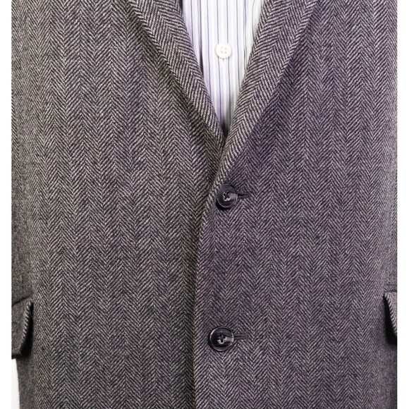 Jos A Bank 1905 Sport Coat Jacket Blazer Mens 48r Brown Herringbone Tweed EUC - Picture 8 of 14